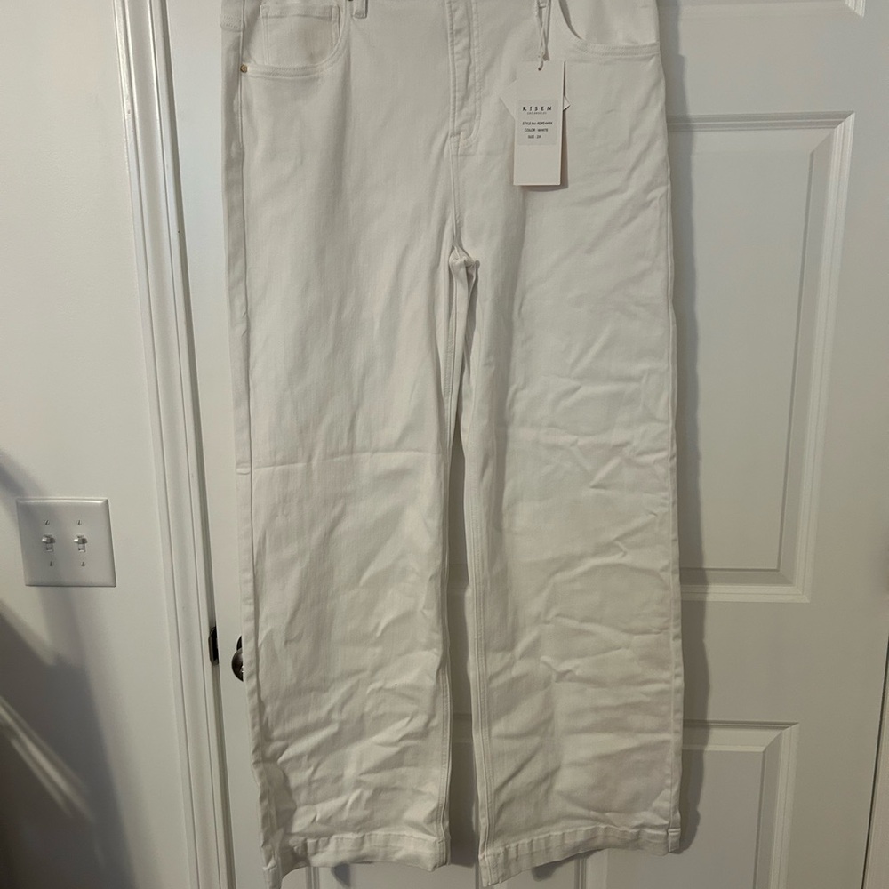 N/A Women's White Boot Cut Pants NWT